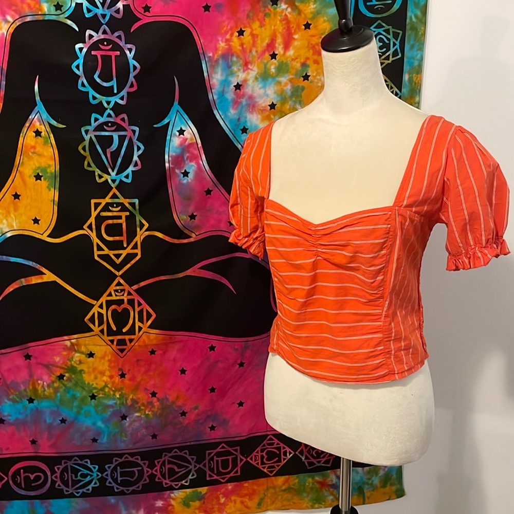 Free People orange/red top size L